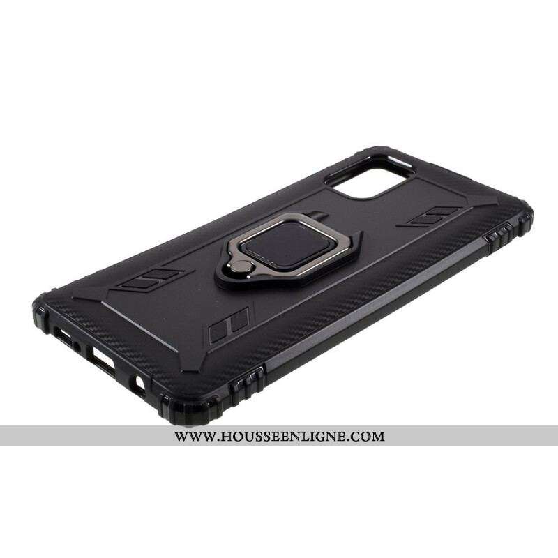 Coque Samsung Galaxy A51 5G Ring et Fibre Carbone