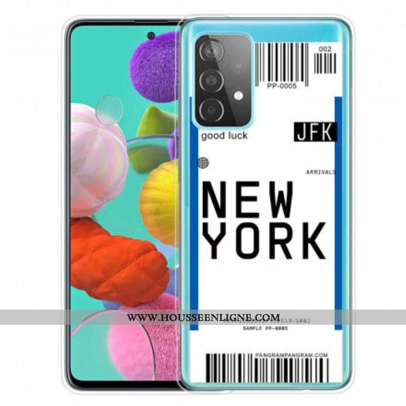 Coque Samsung Galaxy A52 4G / A52 5G / A52s 5G Boarding Pass to New York