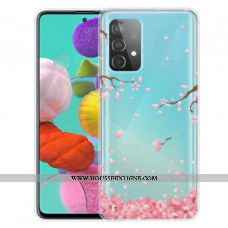 Coque Samsung Galaxy A52 4G / A52 5G / A52s 5G Branches à Fleurs