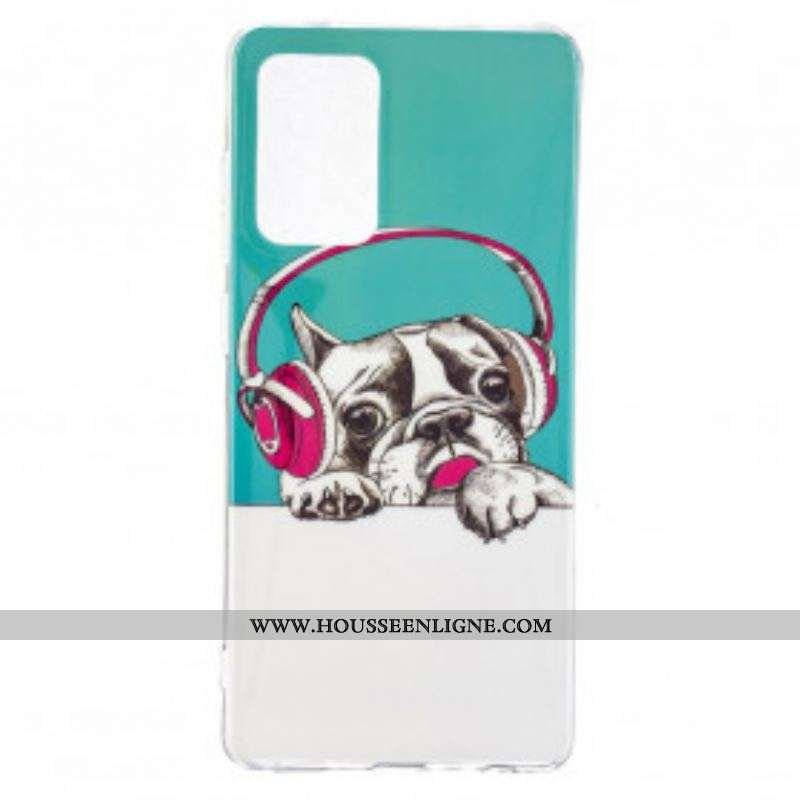 Coque Samsung Galaxy A52 4G / A52 5G / A52s 5G Chien Fluorescente