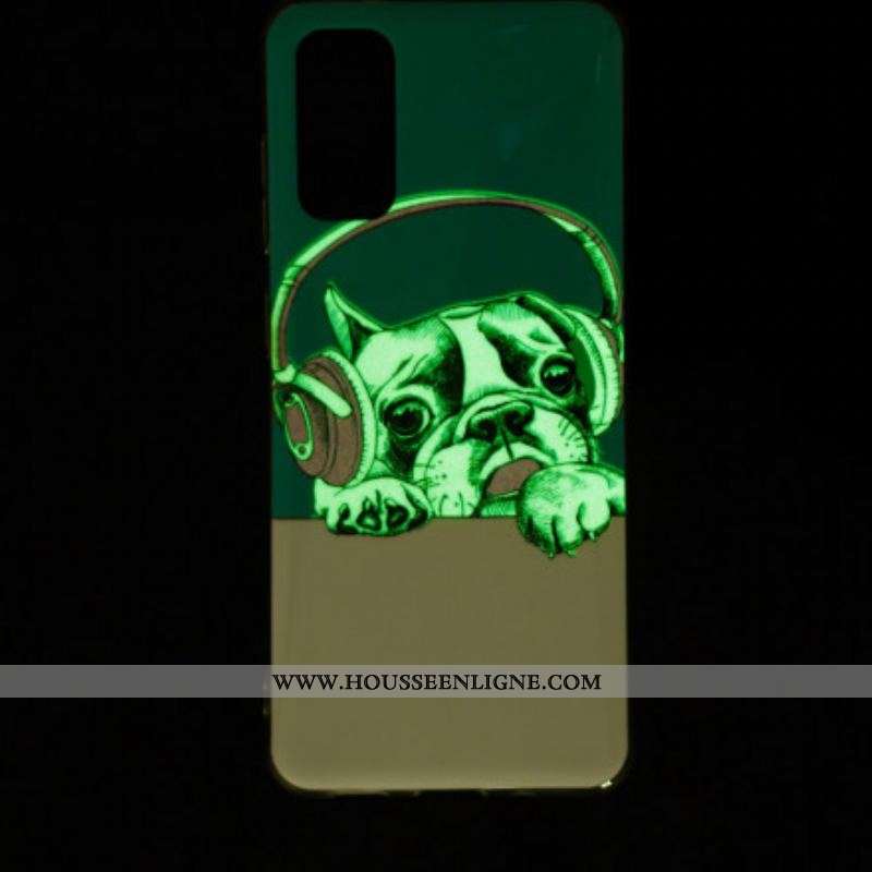 Coque Samsung Galaxy A52 4G / A52 5G / A52s 5G Chien Fluorescente