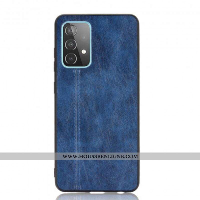 Coque Samsung Galaxy A52 4G / A52 5G / A52s 5G Effet Cuir Couture