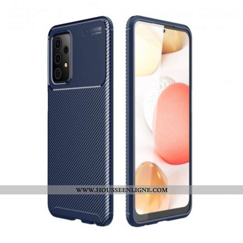 Coque Samsung Galaxy A52 4G / A52 5G / A52s 5G Flexible Texture Fibre Carbone