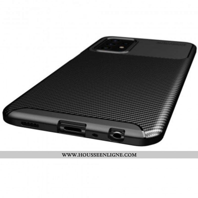 Coque Samsung Galaxy A52 4G / A52 5G / A52s 5G Flexible Texture Fibre Carbone