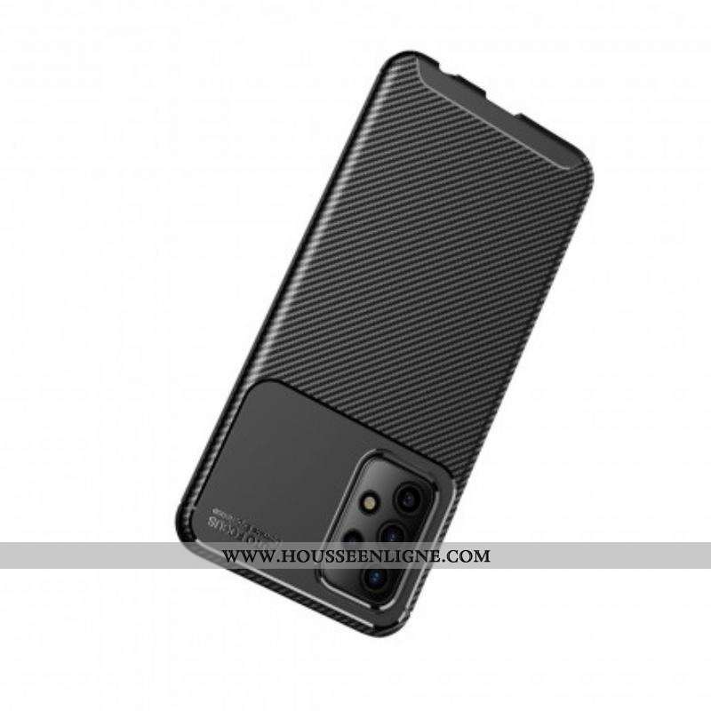 Coque Samsung Galaxy A52 4G / A52 5G / A52s 5G Flexible Texture Fibre Carbone