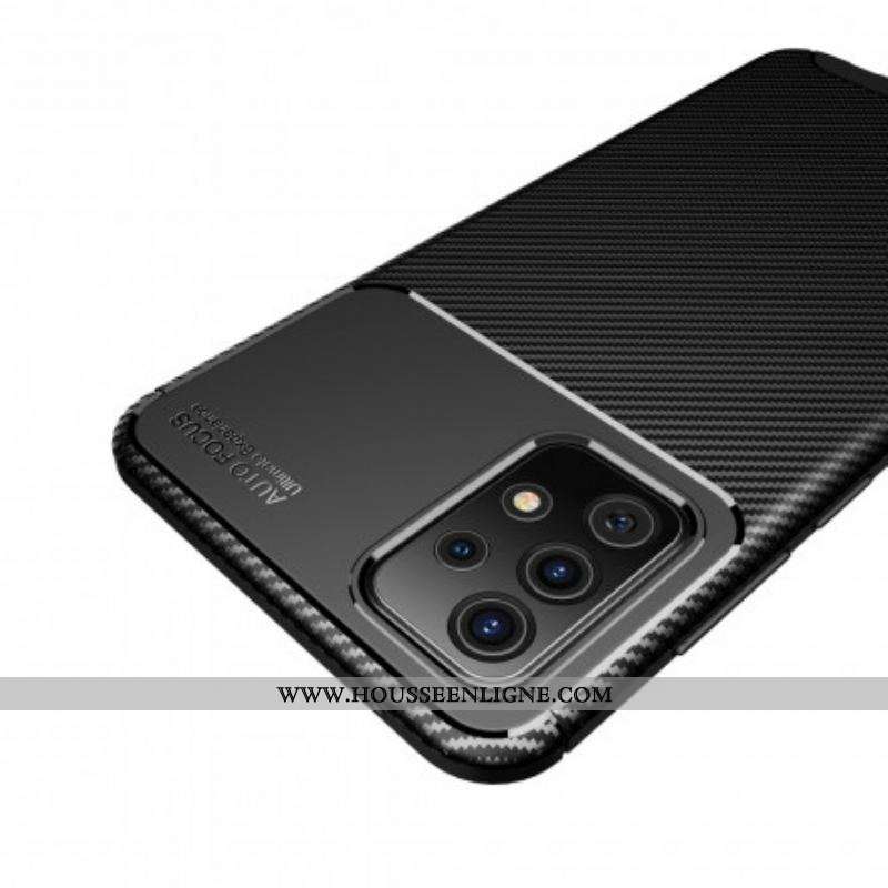 Coque Samsung Galaxy A52 4G / A52 5G / A52s 5G Flexible Texture Fibre Carbone