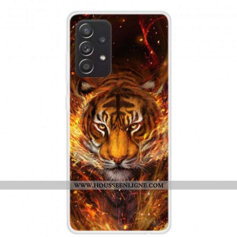 Coque Samsung Galaxy A52 4G / A52 5G / A52s 5G Flexible Tigre