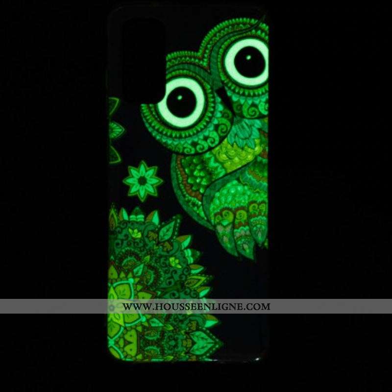 Coque Samsung Galaxy A52 4G / A52 5G / A52s 5G Hibou Mandala Fluorescente