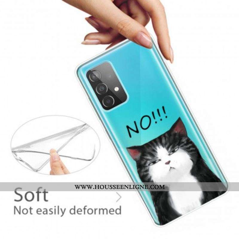 Coque Samsung Galaxy A52 4G / A52 5G / A52s 5G Le Chat Qui Dit Non