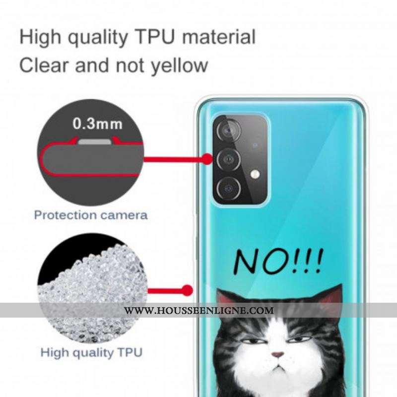 Coque Samsung Galaxy A52 4G / A52 5G / A52s 5G Le Chat Qui Dit Non