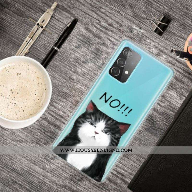 Coque Samsung Galaxy A52 4G / A52 5G / A52s 5G Le Chat Qui Dit Non