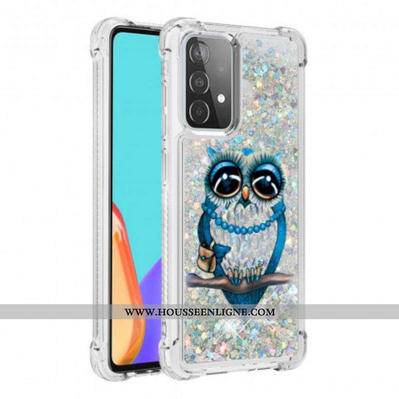 Coque Samsung Galaxy A52 4G / A52 5G / A52s 5G Miss Hibou Paillettes