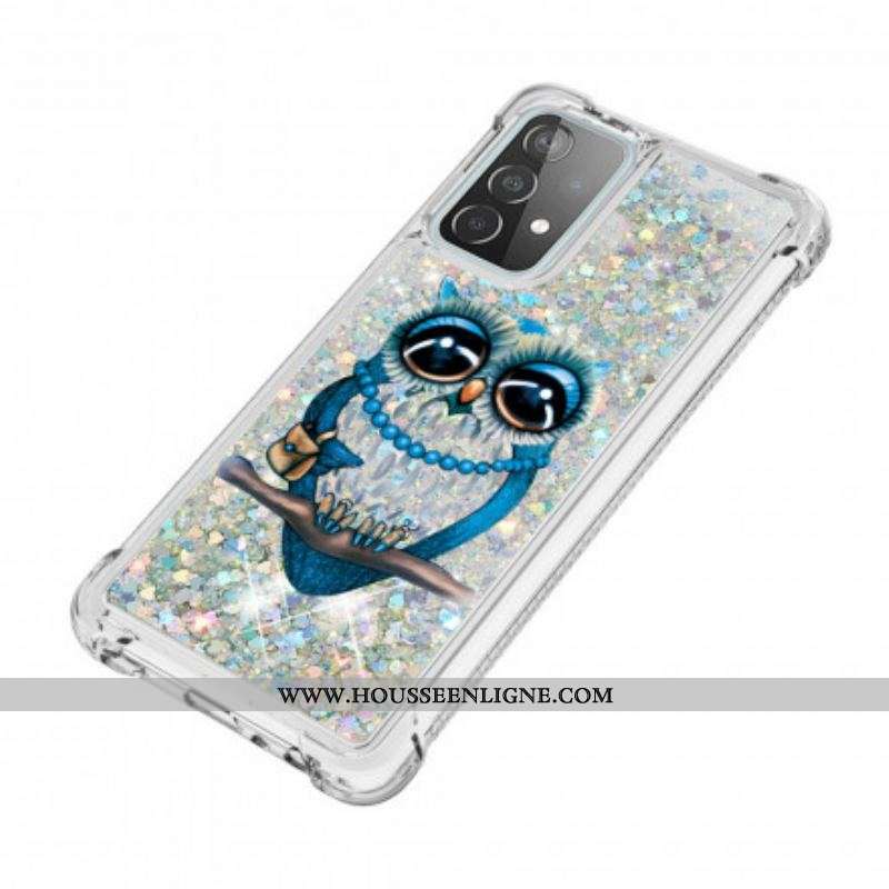 Coque Samsung Galaxy A52 4G / A52 5G / A52s 5G Miss Hibou Paillettes