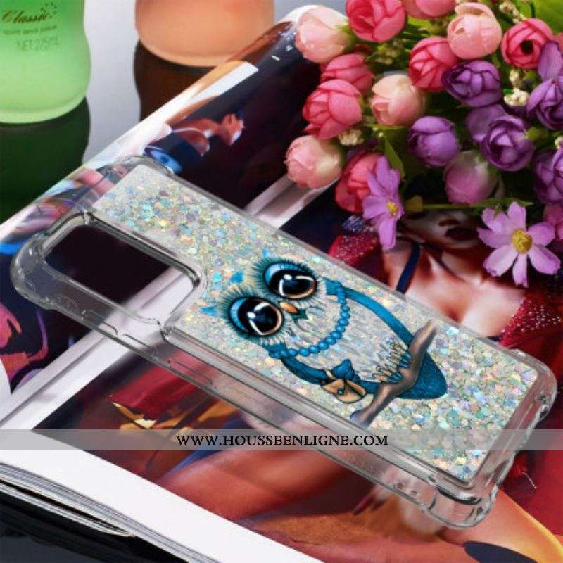 Coque Samsung Galaxy A52 4G / A52 5G / A52s 5G Miss Hibou Paillettes