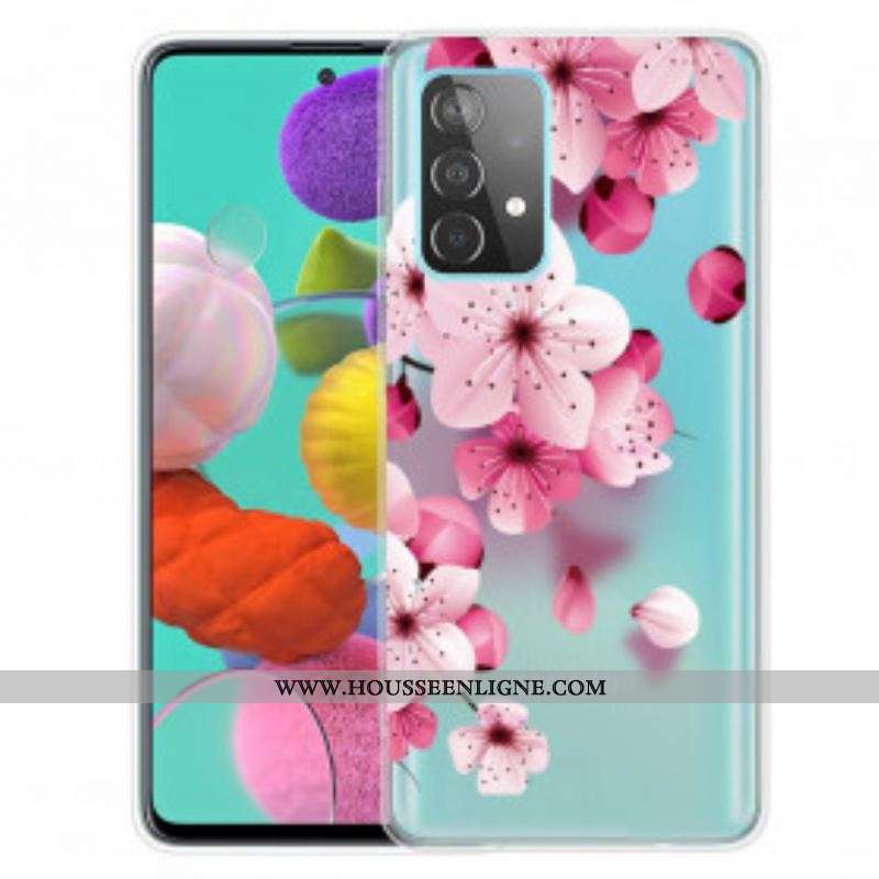 Coque Samsung Galaxy A52 4G / A52 5G / A52s 5G Petites Fleurs Roses