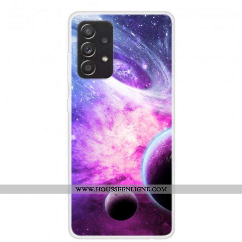 Coque Samsung Galaxy A52 4G / A52 5G / A52s 5G Silicone Planètes en feu