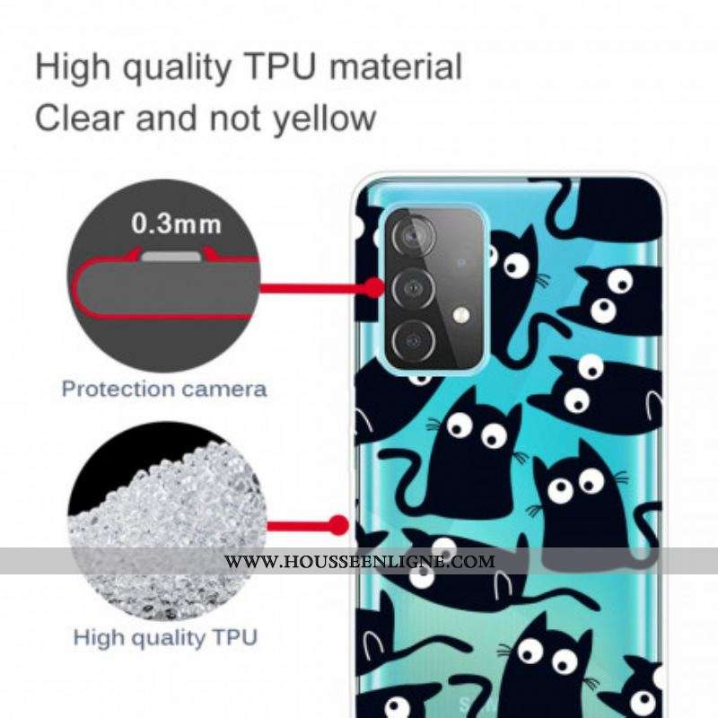Coque Samsung Galaxy A52 4G / A52 5G / A52s 5G Souris Noires