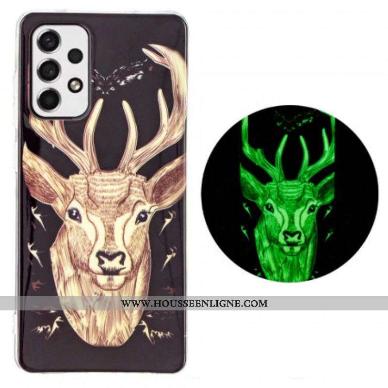 Coque Samsung Galaxy A53 5G Cerf Majestueux Fluorescente