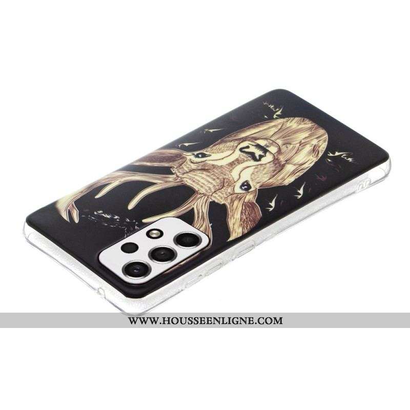 Coque Samsung Galaxy A53 5G Cerf Majestueux Fluorescente