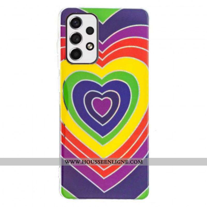 Coque Samsung Galaxy A53 5G Coeur Psychédélique