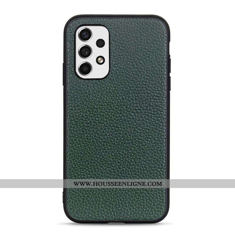 Coque Samsung Galaxy A53 5G Cuir Litchi Véritable