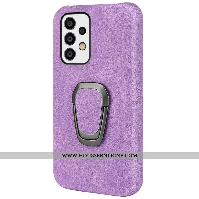 Coque Samsung Galaxy A53 5G Effet Cuir Anneau-Support