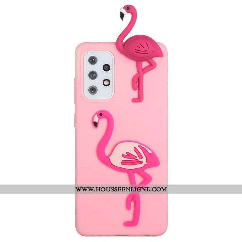 Coque Samsung Galaxy A53 5G Flamant Rose 3D