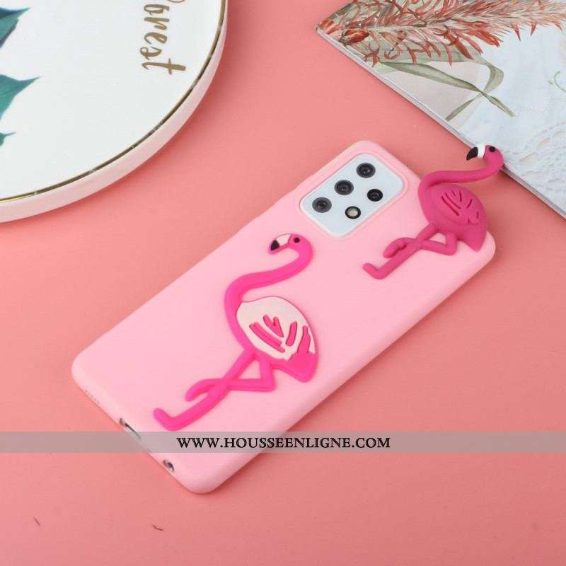 Coque Samsung Galaxy A53 5G Flamant Rose 3D