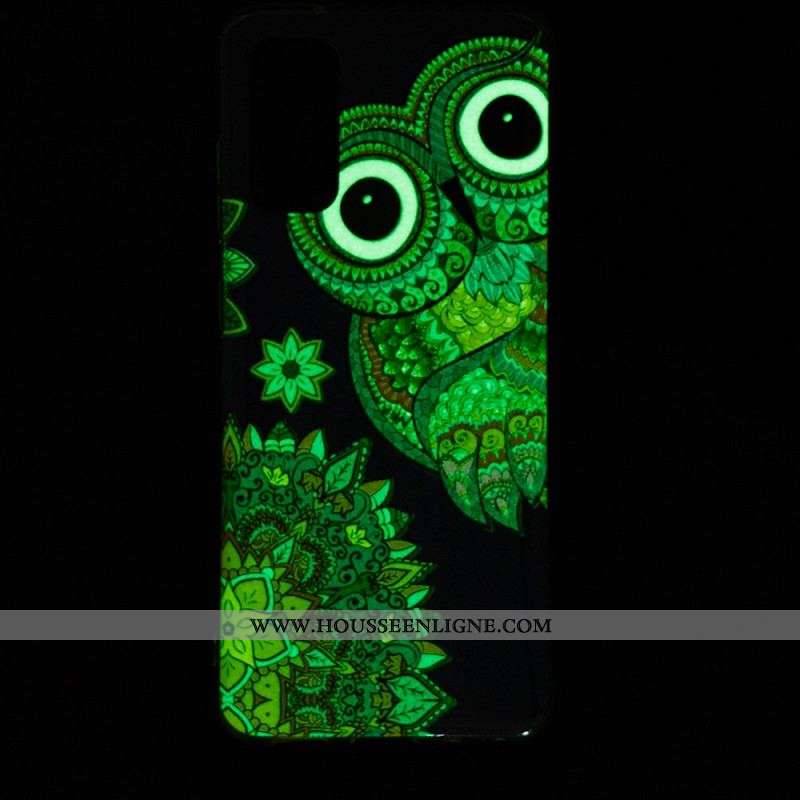 Coque Samsung Galaxy A53 5G Hibou Mandala Fluorescente