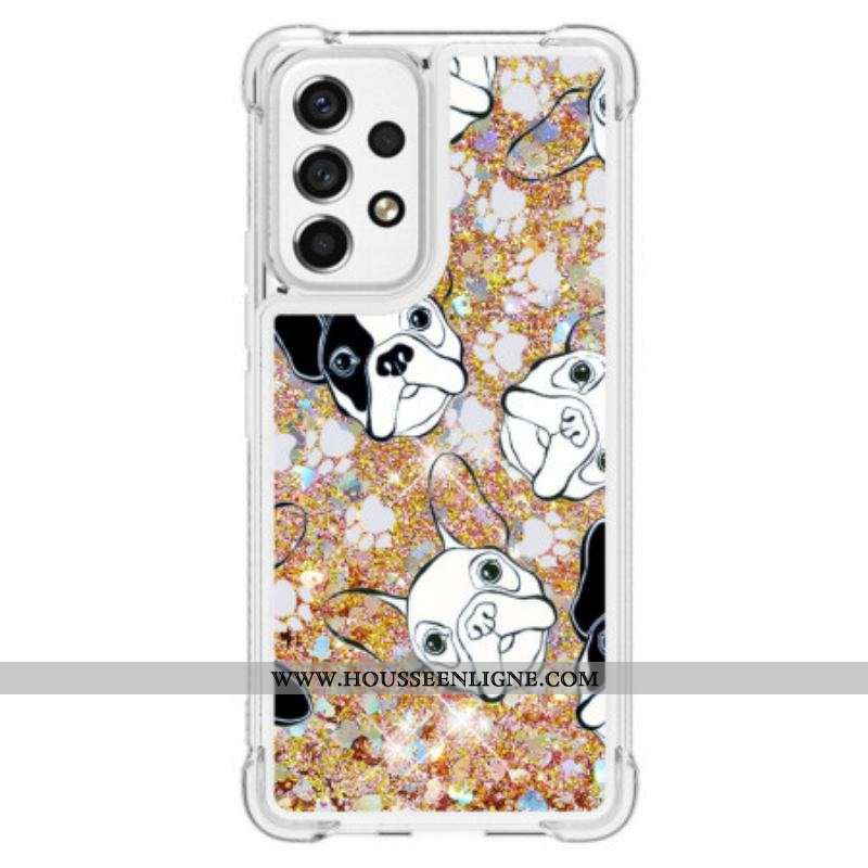 Coque Samsung Galaxy A53 5G Mr Chien Paillettes