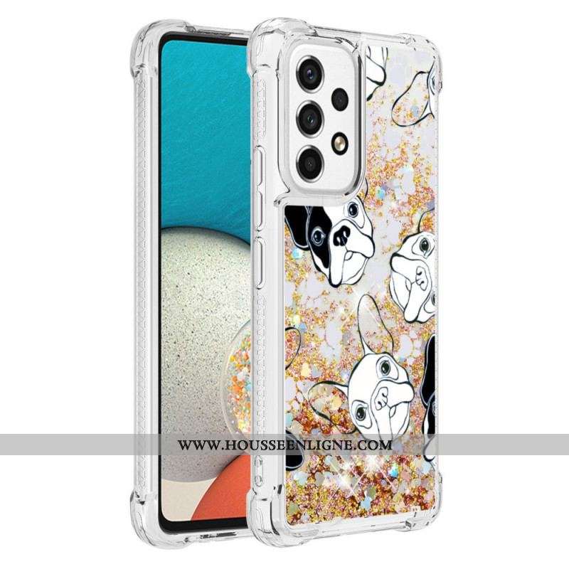Coque Samsung Galaxy A53 5G Mr Chien Paillettes