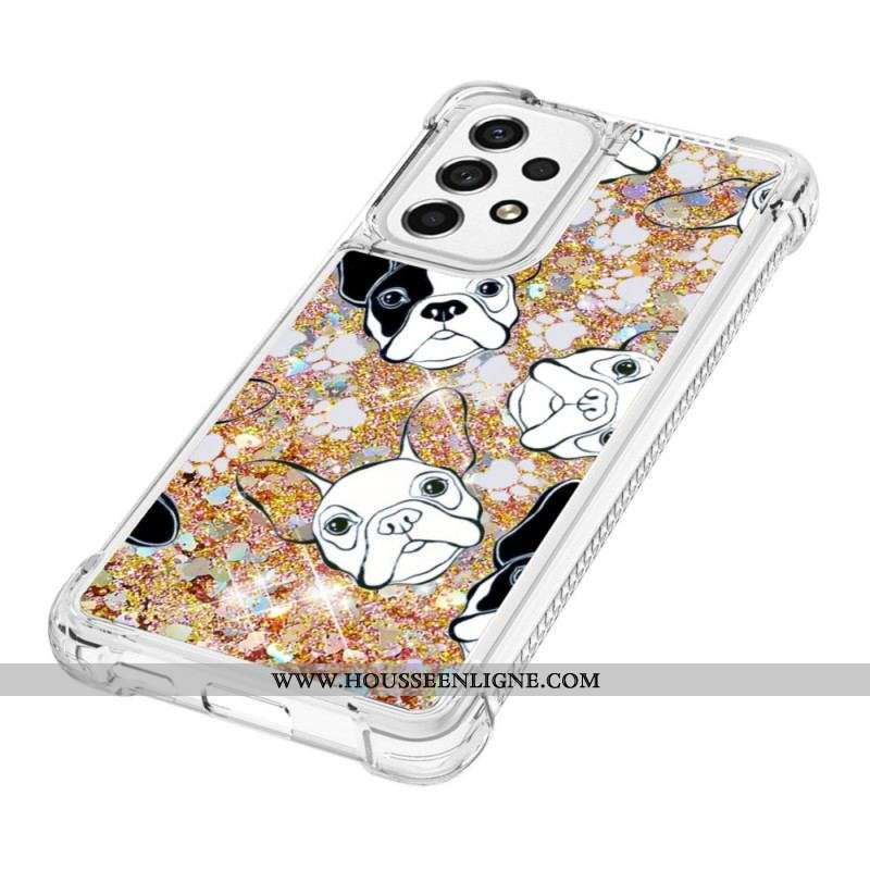 Coque Samsung Galaxy A53 5G Mr Chien Paillettes