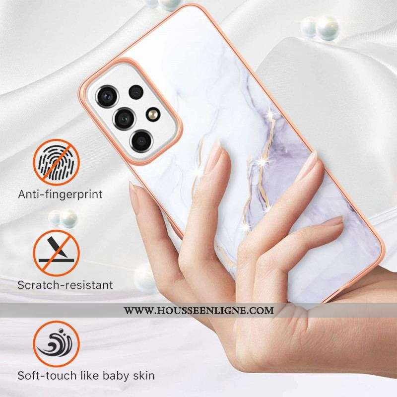 Coque Samsung Galaxy A53 5G Silicone Flexible Marbre