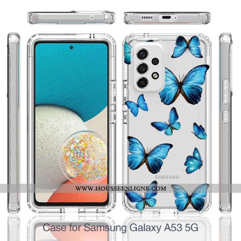 Coque Samsung Galaxy A53 5G Transparente Papillons