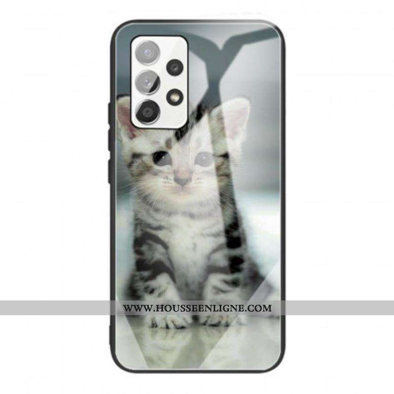 Coque Samsung Galaxy A53 5G Verre Trempé Chaton