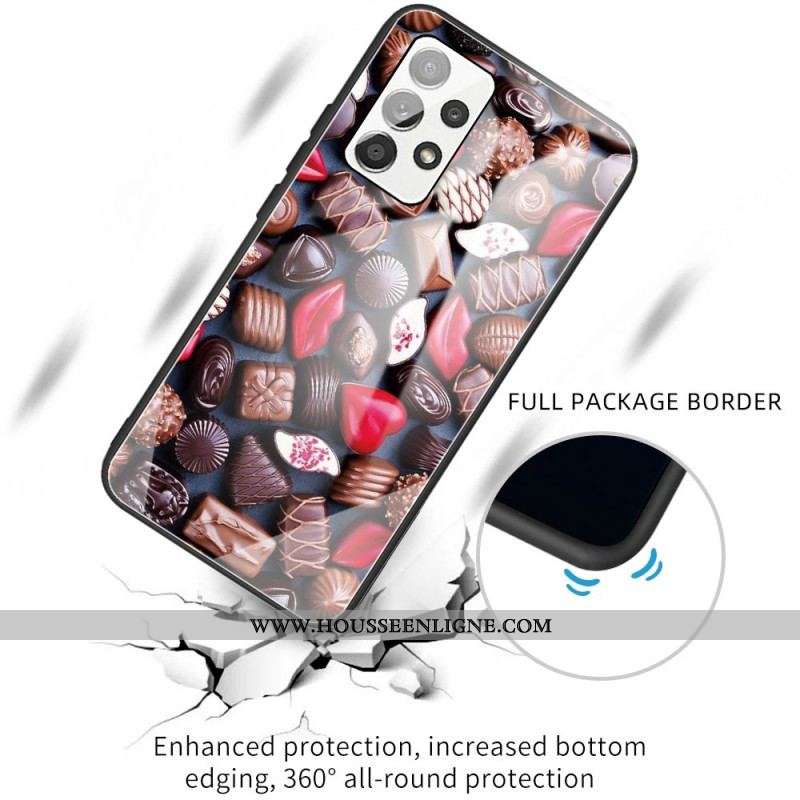 Coque Samsung Galaxy A53 5G Verre Trempé Chocolats
