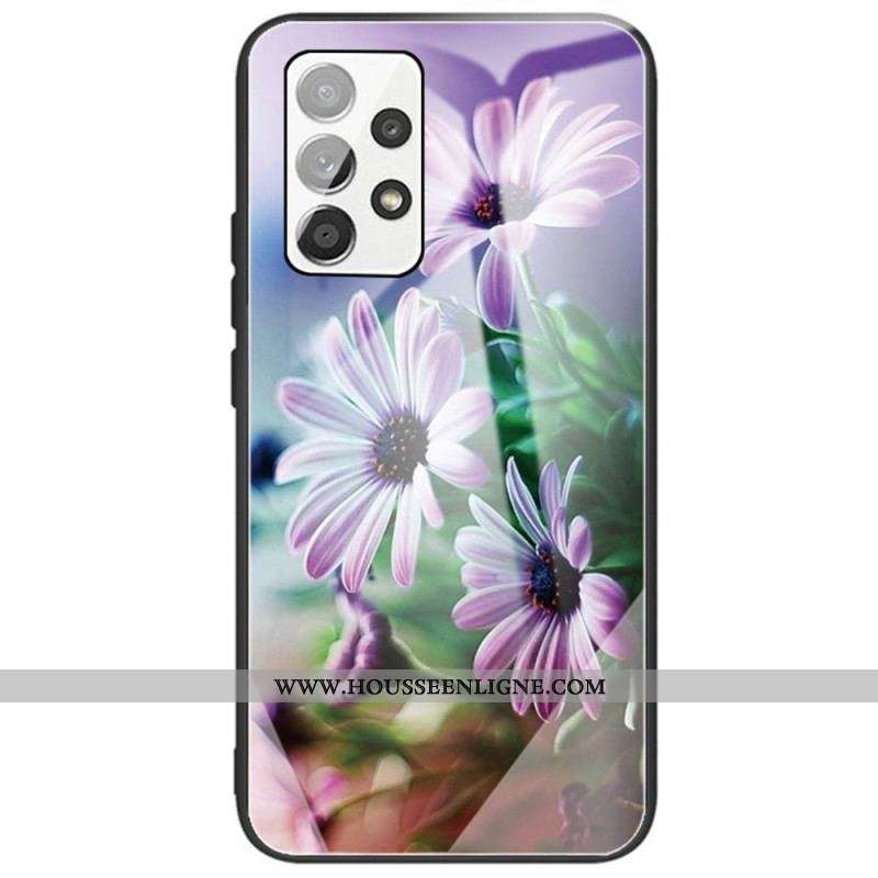 Coque Samsung Galaxy A53 5G Verre Trempé Fleurs