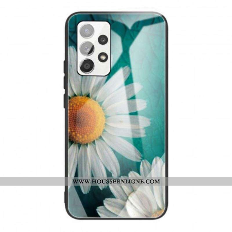 Coque Samsung Galaxy A53 5G Verre Trempé Marguerite