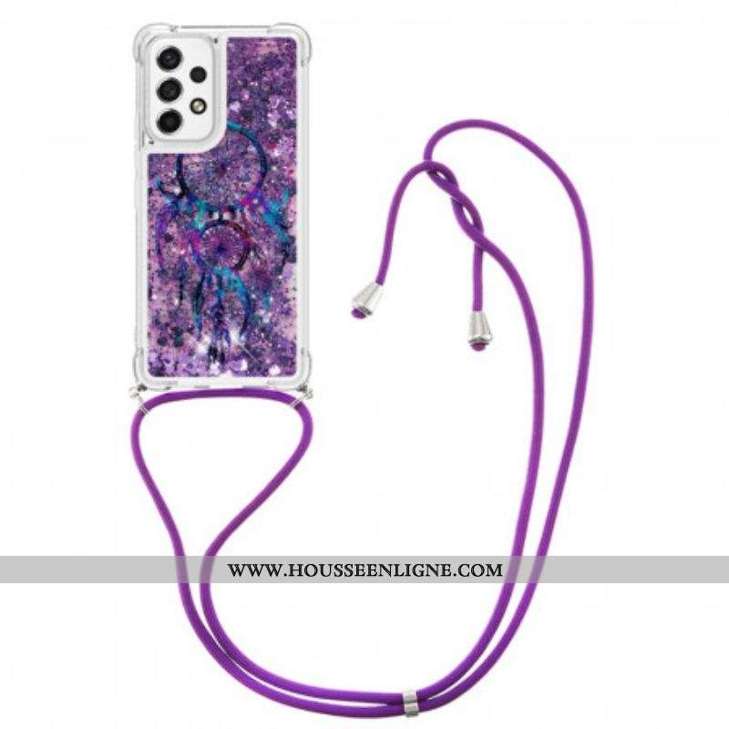 Coque Samsung Galaxy A53 5G à Cordon Paillettes Attrape Rêves