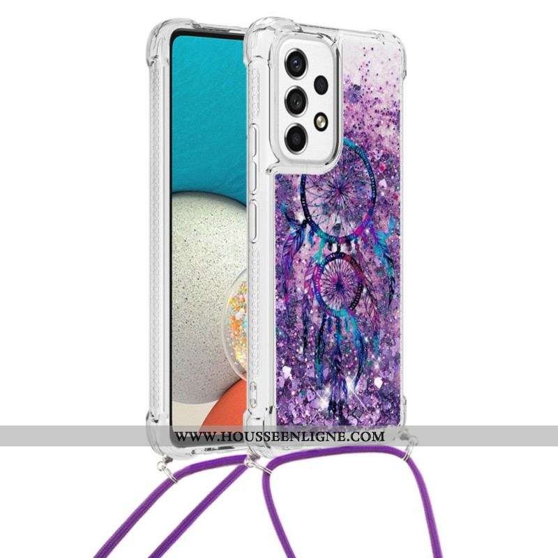 Coque Samsung Galaxy A53 5G à Cordon Paillettes Attrape Rêves