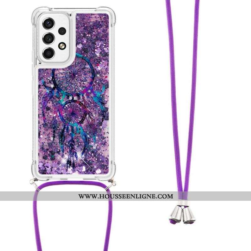 Coque Samsung Galaxy A53 5G à Cordon Paillettes Attrape Rêves