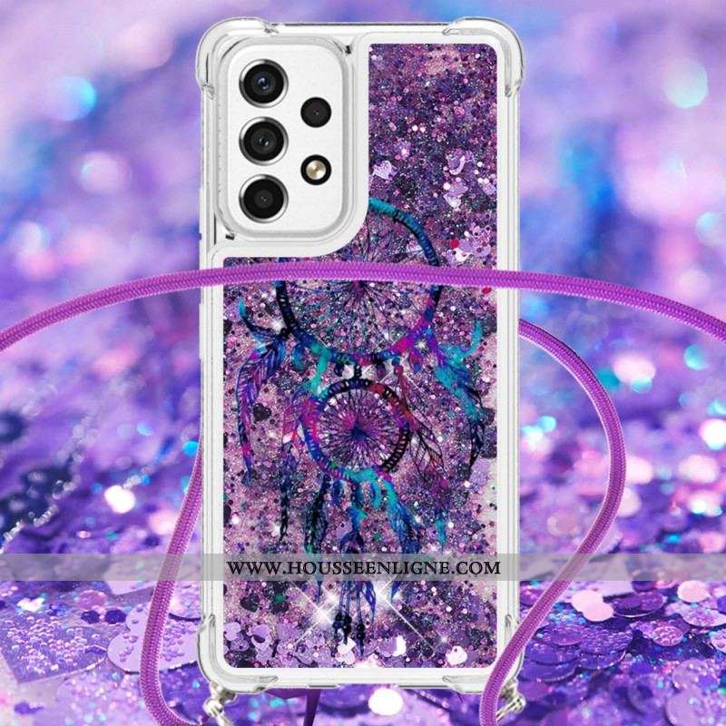 Coque Samsung Galaxy A53 5G à Cordon Paillettes Attrape Rêves