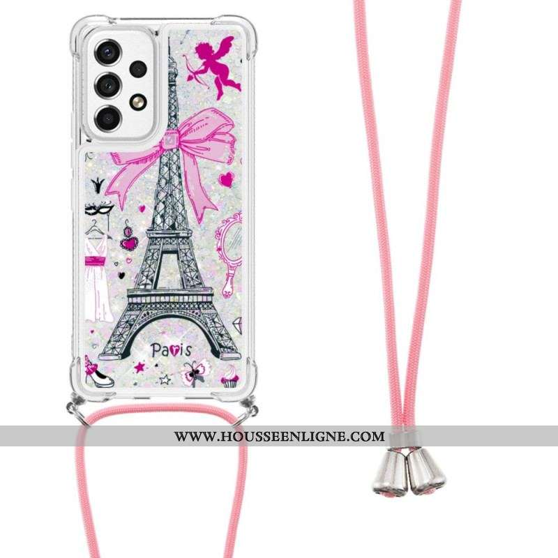 Coque Samsung Galaxy A53 5G à Cordon Tour Eiffel