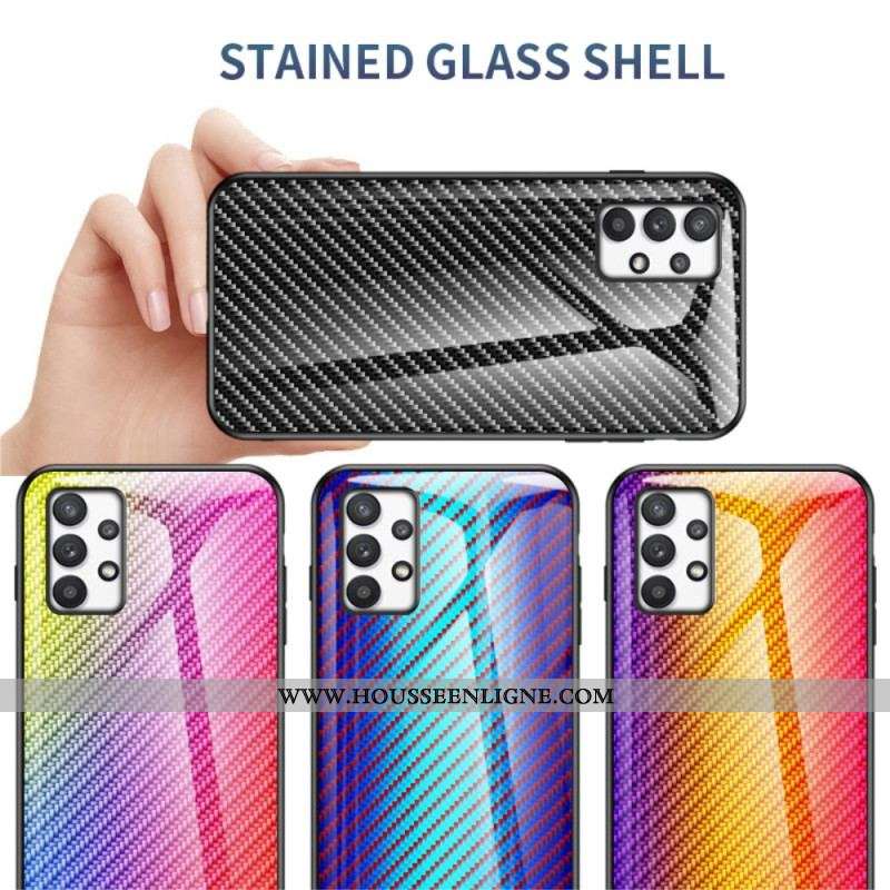 Coque Samsung Galaxy A53 Verre Trempé Fibre Carbone