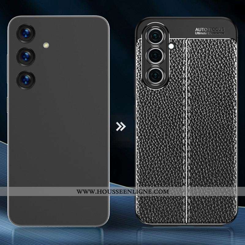 Coque Samsung Galaxy A54 5G Effet Cuir Litchi Double Line