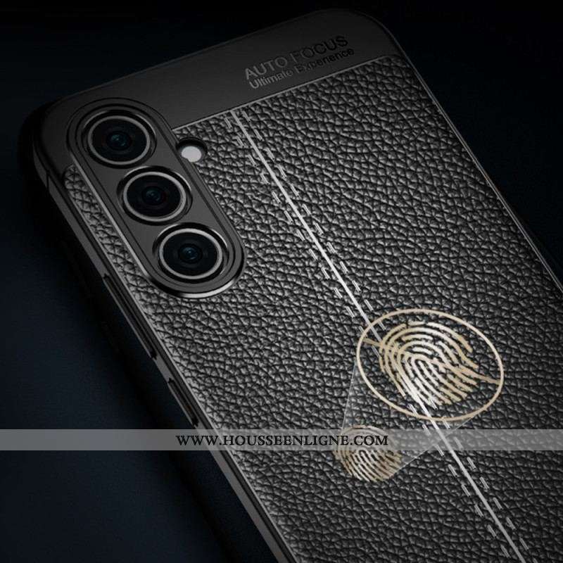 Coque Samsung Galaxy A54 5G Effet Cuir Litchi Double Line