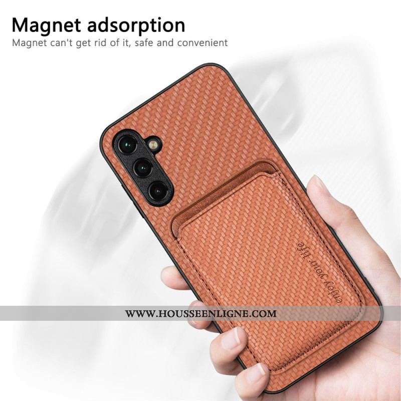 Coque Samsung Galaxy A54 5G Fibre Carbone Porte-Cartes
