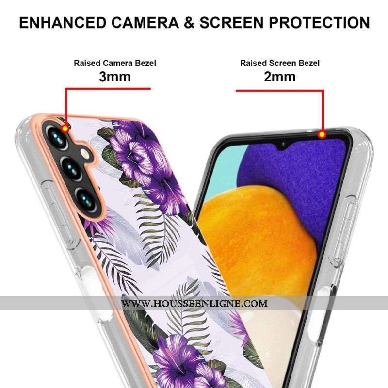 Coque Samsung Galaxy A54 5G Marbrée Florale