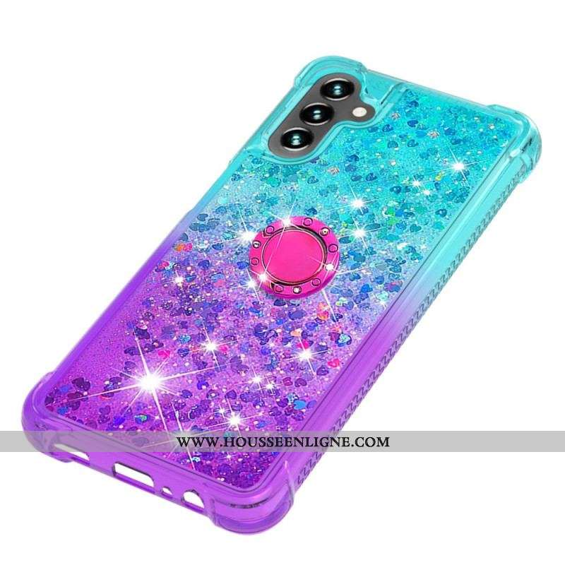 Coque Samsung Galaxy A54 5G Paillettes Anneau-Support
