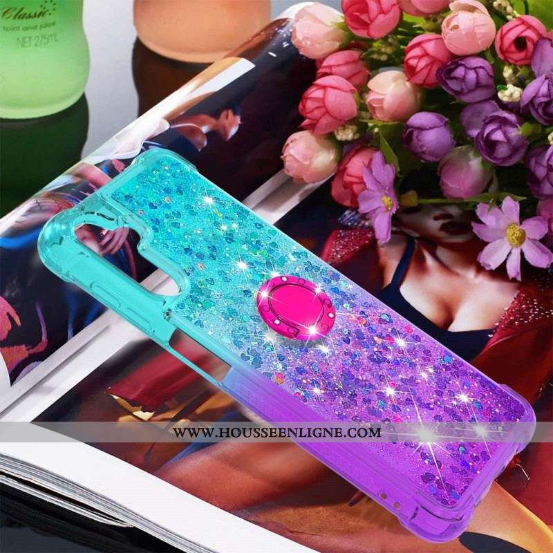 Coque Samsung Galaxy A54 5G Paillettes Anneau-Support